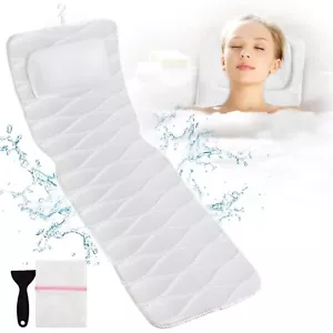 Full Body Bath Pillow, Bath Pillows for tub with Mesh Washing Bag & 21 Non-Slip - Picture 1 of 8