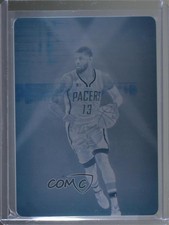 2016-17 Panini Noir Color Printing Plate Cyan 1/1 Paul George #138 5m9