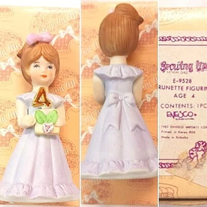 1982 GROWING UP BIRTHDAY GIRLS AGE #4 FIGUR BROWN BRUNETTE DIRTY BLONDE - Bild 1 von 6
