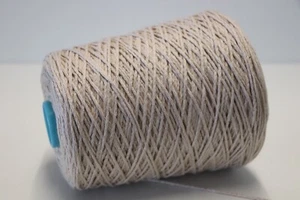 G01 (240€/kg) 450g 50% KASCHMIR / 50% SEIDE BÄNDCHENGARN NATUR (1,5) Zwirn Wolle - Bild 1 von 7