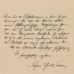 Brief Schriftsteller und Schauspieler Richard Schmidt-Cabanis an Ernst Wichert 1 - Bild 1 von 3