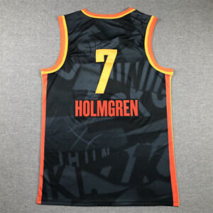 NWT 2024 New Oklahoma City Basketball Jersey Chet Holmgren #7 All Stitched