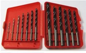 NEW CARBON STEEL electric power hand DRILL BIT SET 13PC from 1/16 to 1/4 w/CASE - Picture 1 of 2