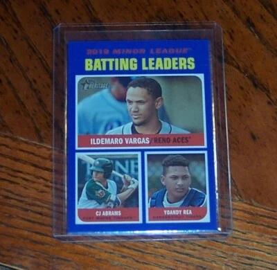 2020 Topps Heritage Minor League 184 Blue 09/99 CJ Abrams  Ildemaro Vargas - Image 1 of 3