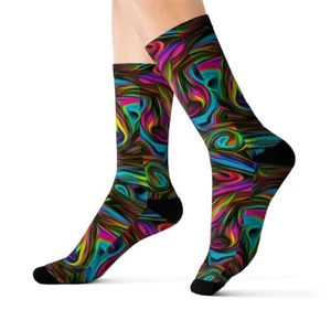 Charisma Girls Swirl Series Design Number 2 Sublimation Socks - Picture 1 of 13