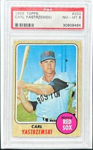 1968 Topps Carl Yastrzemski #250 PSA 8 NM-MT Boston Red Sox