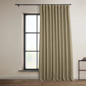 HPD Half Price Drapes Faux Linen Textured Room Darkening Curtains for Bedroom - Picture 1 of 8