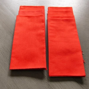 VTG Handmade Cloth Dinner Napkin Solid Red Set of 8 Cotton 17x17 Lightweight - Picture 1 of 24