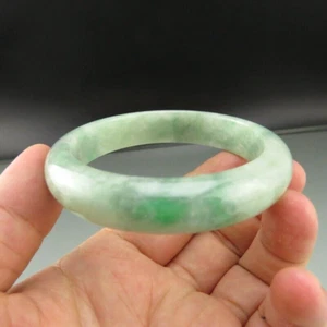 Armreif Armband 58 mm natürlicher Jadeit Jade Edelsteine G539 - Bild 1 von 7