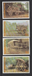 TAILANDIA 1992 CONSERVACIÓN DEL PATRIMONIO CARROS tradicionales conjunto de 4 MNH - Imagen 1 de 1