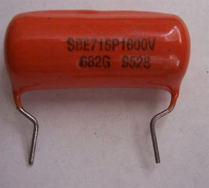 C13: ORANGE DROP CAPACITORS 715P 0.0068uF1600VDC (5 PCS) - Picture 1 of 1