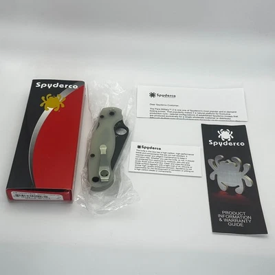 Spyderco Paramilitary 2 Jade G10 M4 Tanto DLC C81GM4PTBK2 Foto 1 de 4
