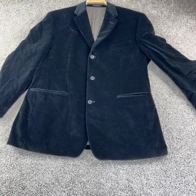 Blazer Calvin Klein Preto Veludo Relaxado Masculino Tamanho 42S Casaco Esportivo Festa Formal - Imagem 1 de 4