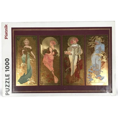 2018 Piatnik The Famous the 4 Seasons Metallic Jigsaw Puzzle 1000 Pieces Counted - Image 1 of 4