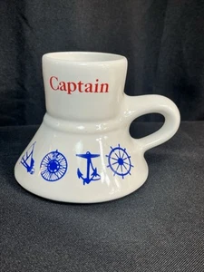 Taza de café vintage 1984 Captain Feltman Langer taza sin derrames náutica - Imagen 1 de 8