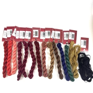 Lot of 14 Caron Impressions Solid Color Silk/Wool Threads 36 yd Needlework - Picture 1 of 6