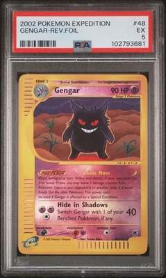 2002 Pokemon Expedition Gengar #13 Reverse Foil PSA 5 - Image 1 of 3