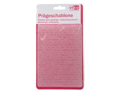 efco Prägeschablone "Backstein" - Embossing - 106 x 150 mm - Scrapbooking - Bild 1 von 3