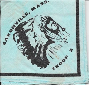 Pañuelo para el cuello Saxonville Massachusetts Mayflower Council Troop 2 Boy Scout BSA - Imagen 1 de 1