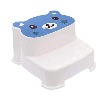 Ocean Blue Baby 2 Step Stool High Strength Large Load Bearing Double Slip Pr HOT - Image 1 of 4