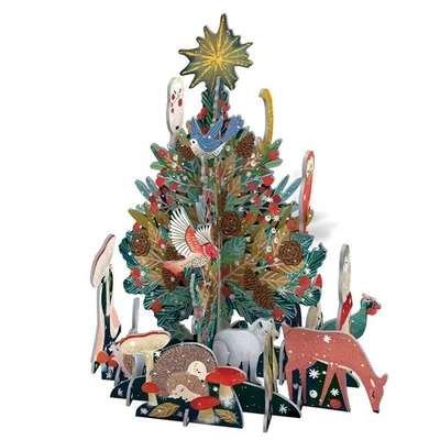 Beneath the Tree Snowy Sanctuary Pop and Slot Roger la Borde 3D Advent Calendar - Image 1 of 2