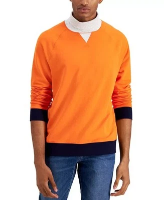Club Room Men's Turtleneck Fleece Sweatshirt in Fire Blaze Orange-Size XL - Image 1 of 4