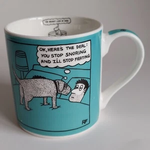 SHRUTI Off The Leash By Rupert Fawcett Design Funny Farting Dog Cartoon Mug 2016 - Picture 1 of 7