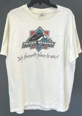 Camiseta De Colección Prairie Meadows I HIT THE JACKPOT Puntada Única Talla XL - HECHA EN EE. UU. Foto 1 de 4