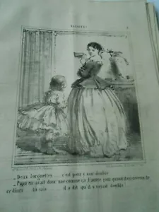 Litho 1857 - Naïvetés Deux Lorgnettes..c'est pour y voir double - Foto 1 di 1