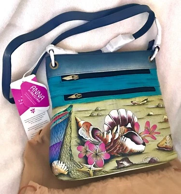 Anuschka Anna NWT⛱️Multi Pocket Crossbody-Caribbean Dream 8201-CRD - Image 1 of 4