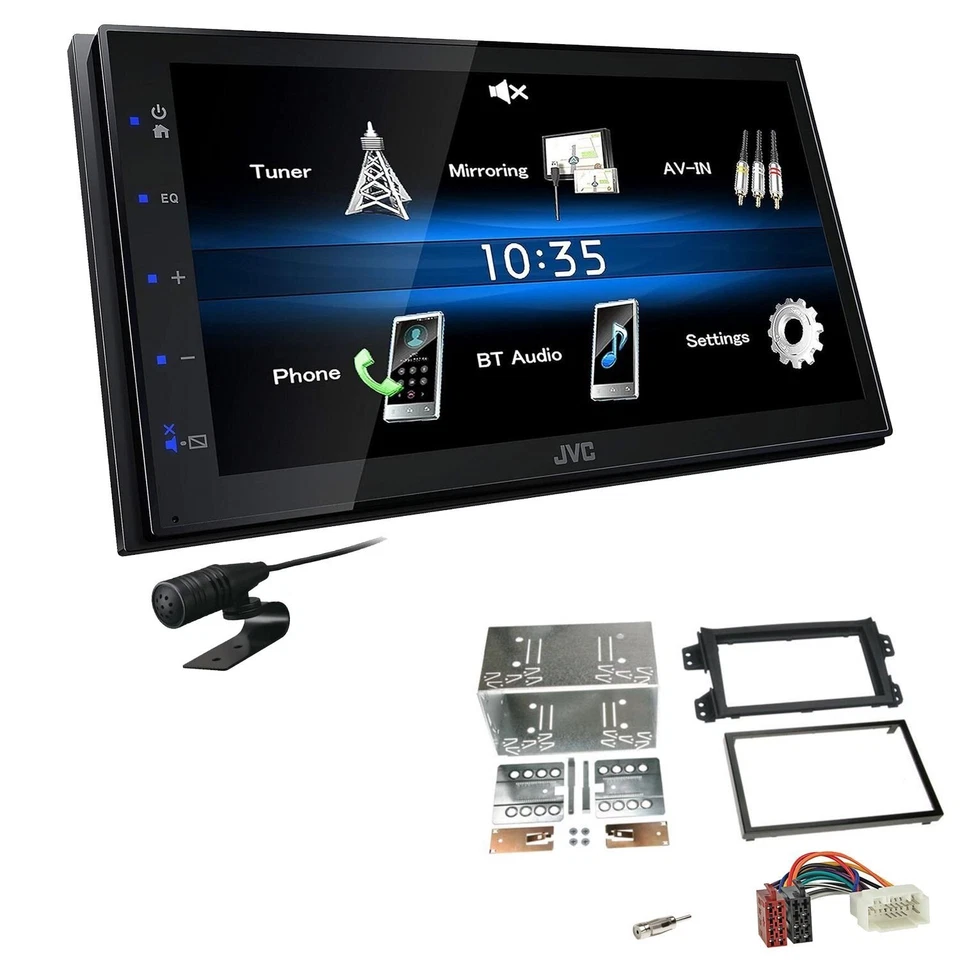 JVC Autoradio Touchscreen Bluetooth USB für Suzuki Splash 2008-2014 schwarz - Bild 1 von 4