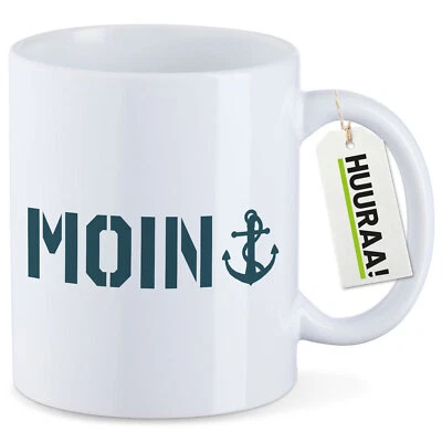 Kaffeetasse Moin Anker Keramik Tasse Geschenkidee Souvenir Präsent Wichtelgesche - Bild 1 von 4