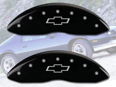 1988-2000 Chevy C3500 dianteiro preto gravado MGP tampas de pinça de disco de freio com gravata borboleta - Imagem 1 de 4