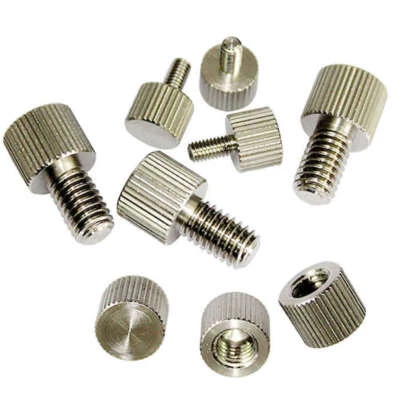 Knurled Stainless Steel Thumb Screw M2 M3 M4 M5 M6 Flat Head Thumbscrew Bolt Nut