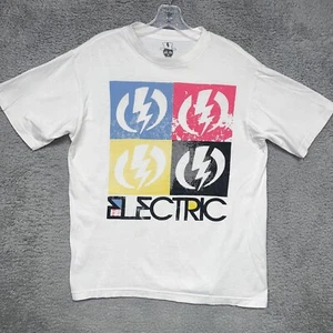 MD Electric T Shirt Men's Size M White Graphic Tee - Picture 1 of 7