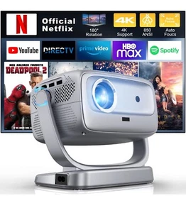 Portable 4k Projector WiFi Bluetooth Smart TV - Picture 1 of 10