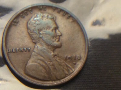 1918 D lincoln wheat,Double Die Ghosting,Double struck mint mark,Broadstruck - Image 1 of 4