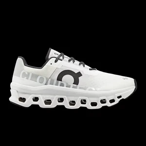 ON CLOUDMONSTER Undyed Bianco/Bianco/Nero Running Uomo Taglia UK 9,5 - Foto 1 di 7