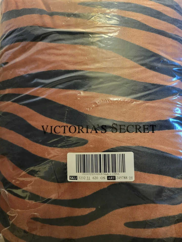 Manta Victoria's Secret Rosa Sherpa Estampado Tigre Nueva en Bolsa 60x72 Foto 1 de 1