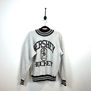 Vintage Hershey Bears Hockey Pullover Sweatshirt Sweater Gray 90s