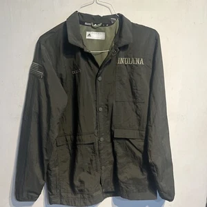 Adidas Indiana Hoosiers Windbreaker Jacket Salute To Service Green Men’s Medium - Picture 1 of 11