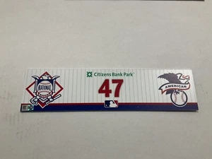 PHILLIES~2022 AUTHENTIC LOCKER ROOM PLATE # 47 Frankie Montas-Griffin Canning - Picture 1 of 4