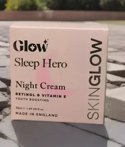 SKINGLOW Sleep Hero Night Cream Retinol & Vitamin E Youth Boosting 50ml. UK New - Picture 1 of 8