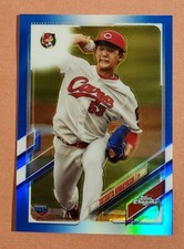 Tatsuto Kobayashi 2021 Topps Chrome NPB Blue Refractor 138/150 Rookie RC #166