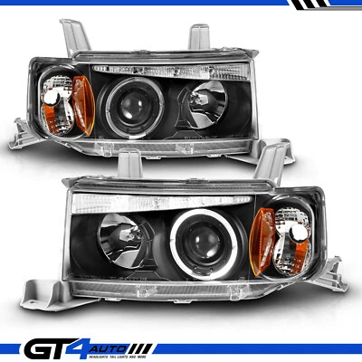 For 2004 05 06 Scion xB bB XP30 LED Halo Strip Projector Black Headlights Pair Foto 1 de 4