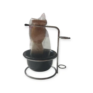 Shaving Brush And Bowl Set Shaving Brush Stainless Steel Stand Shaving Bowl - Picture 1 of 4