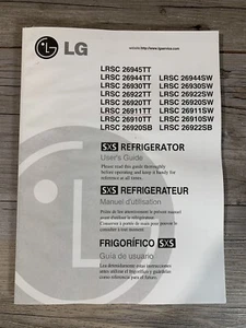 LG SXS Refrigerator LRSC26945TT LRSC 26 Series User Guide Manual - Picture 1 of 3