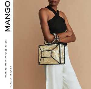 mango beige bolsa