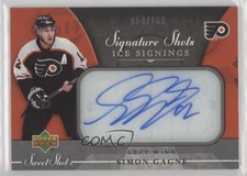 2006-07 Upper Deck Sweet Shot Signature Shots Ice Signings /100 Simon Gagne Auto