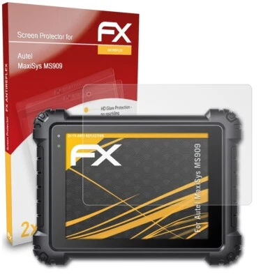ATFOLIX 2x Lámina Protectora de Pantalla para Autel MaxiSys MS909 mate y antigolpes